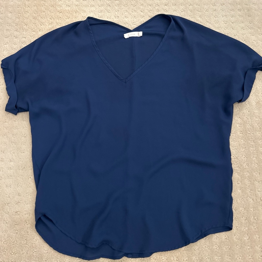 Blue short sleeve blouse